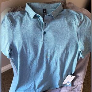 Lululemon athletica men’s short-sleeve Evolution polo in light teal, size large